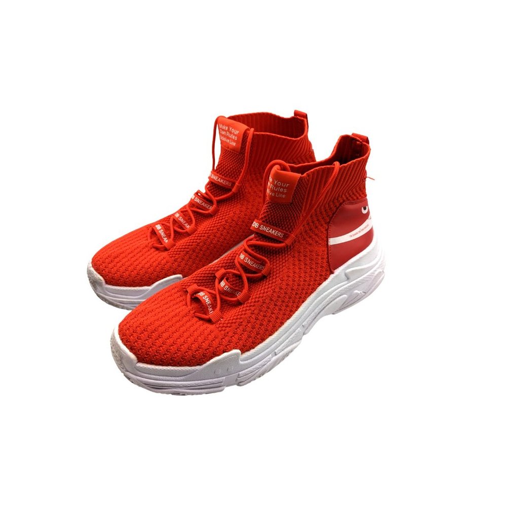 Basso Exclusive Shark Red Mens Sneakers Limited Edition Size 12  Mint! - Picture 7 of 9
